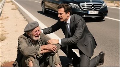 رأيتُ أبي يطلبُ سيارةً على الطريق… وما اكتشفته بعد أن توقّفتُ له قلبي وغيّر حياتي إلى الأبد