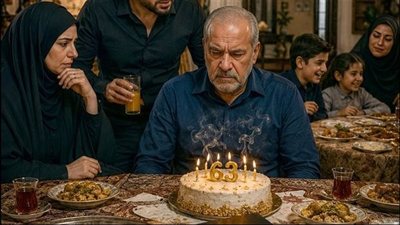 في عيد ميلادي الثالث والستين، همس ابني أمام الكعكة