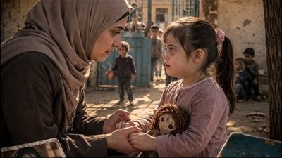 طفلة صغيرة مصابة بمتلازمة